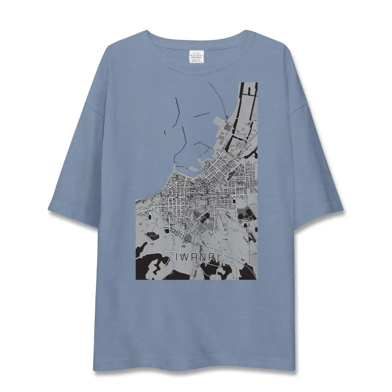 【岩内（北海道）】地図柄ビッグシルエットTシャツ
