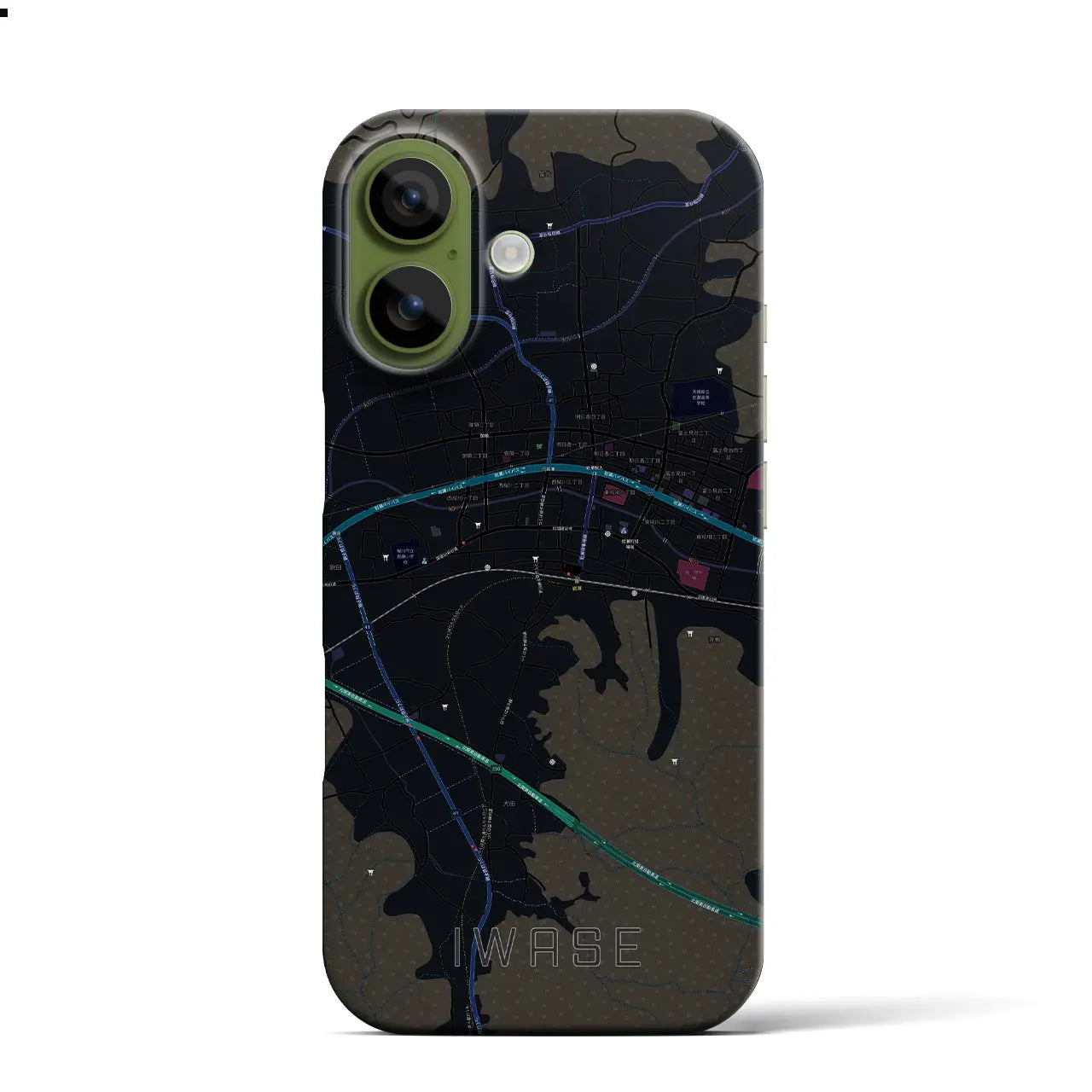 【岩瀬（茨城県）】地図柄iPhoneケース（バックカバータイプ）