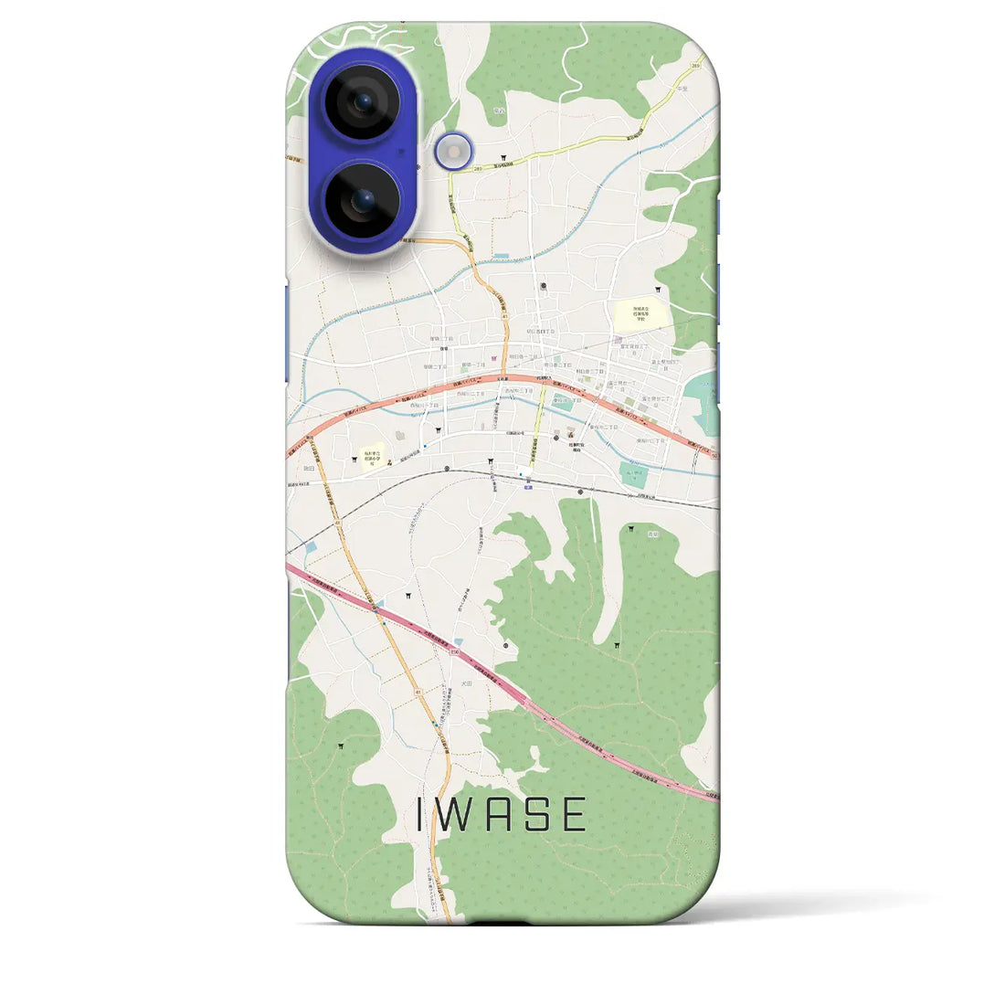 【岩瀬(茨城県)】地図柄iPhoneケース(バックカバータイプ)ナチュラル・iPhone 16 Pro Max 用