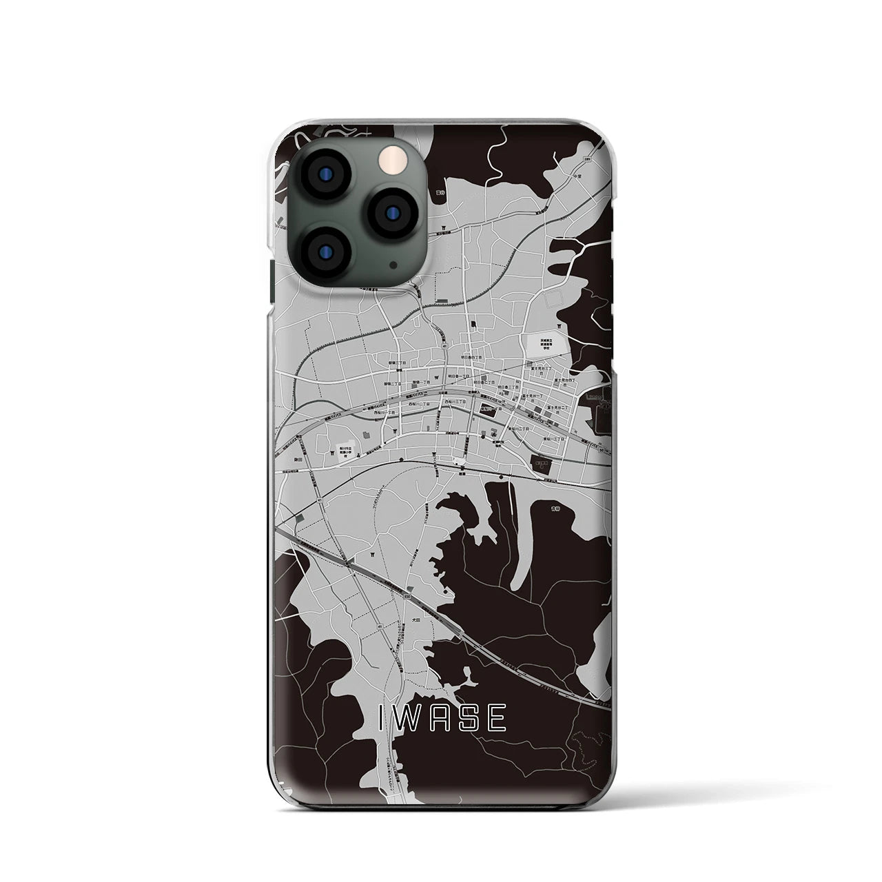 【岩瀬（茨城県）】地図柄iPhoneケース（クリアタイプ）