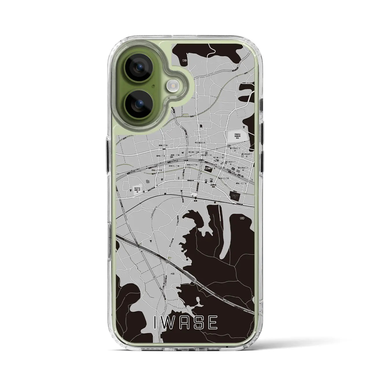 【岩瀬（茨城県）】地図柄iPhoneケース（MagSafeタイプ）