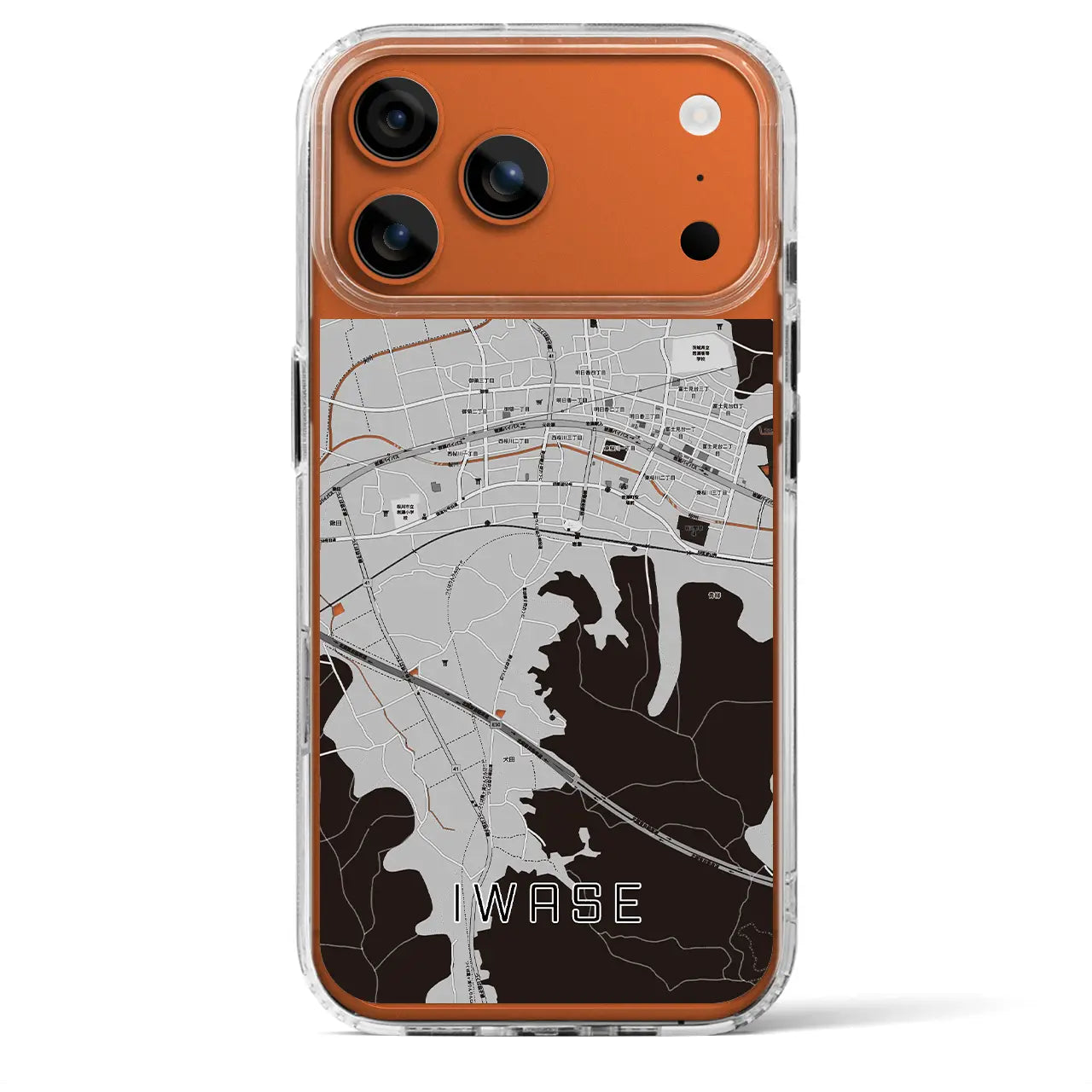 【岩瀬（茨城県）】地図柄iPhoneケース（MagSafeタイプ）