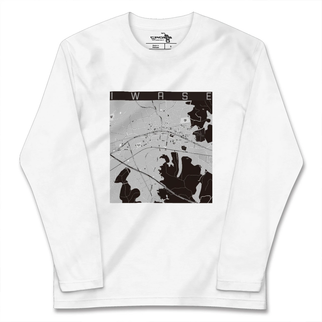 【岩瀬（茨城県）】地図柄ロングスリーブTシャツ