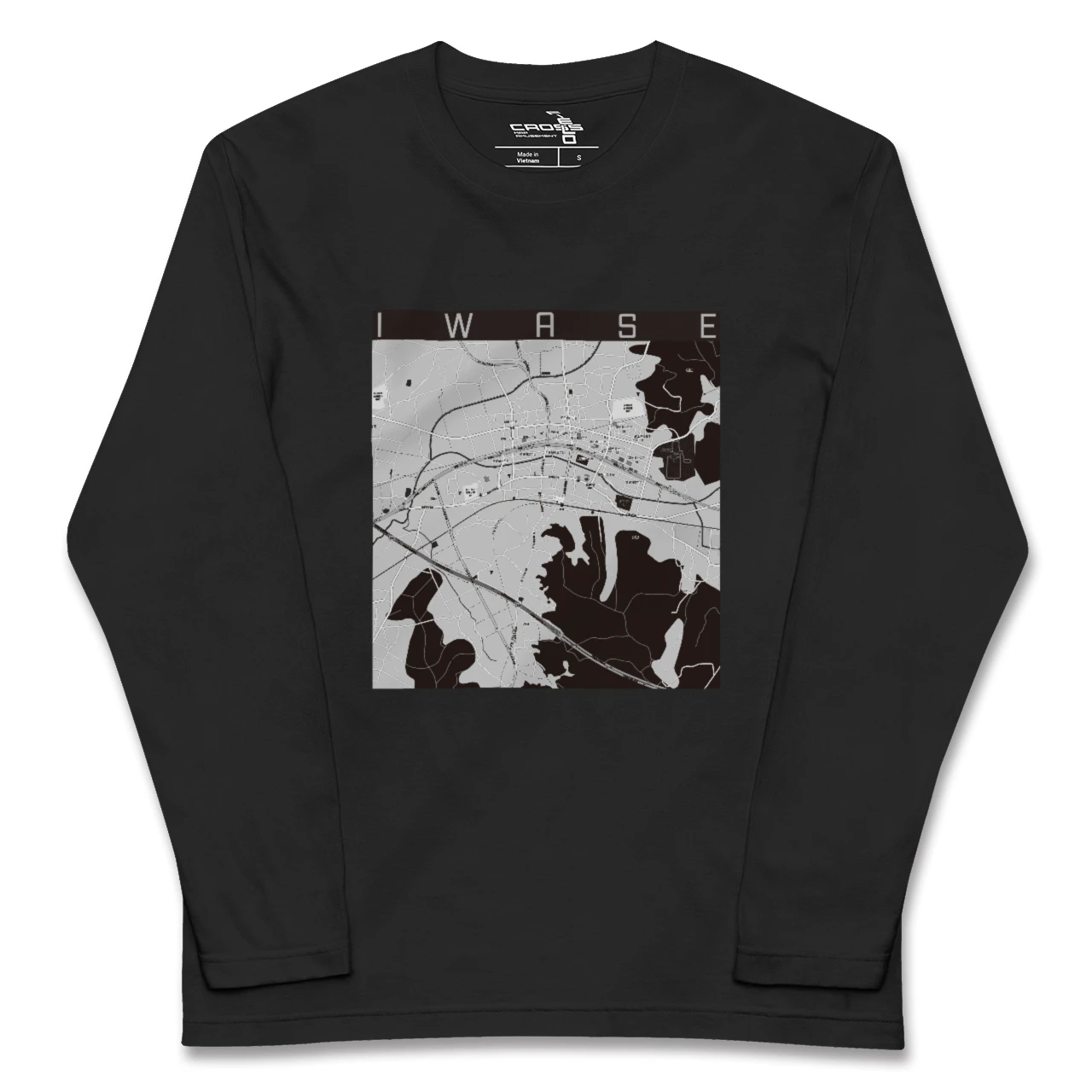 【岩瀬（茨城県）】地図柄ロングスリーブTシャツ