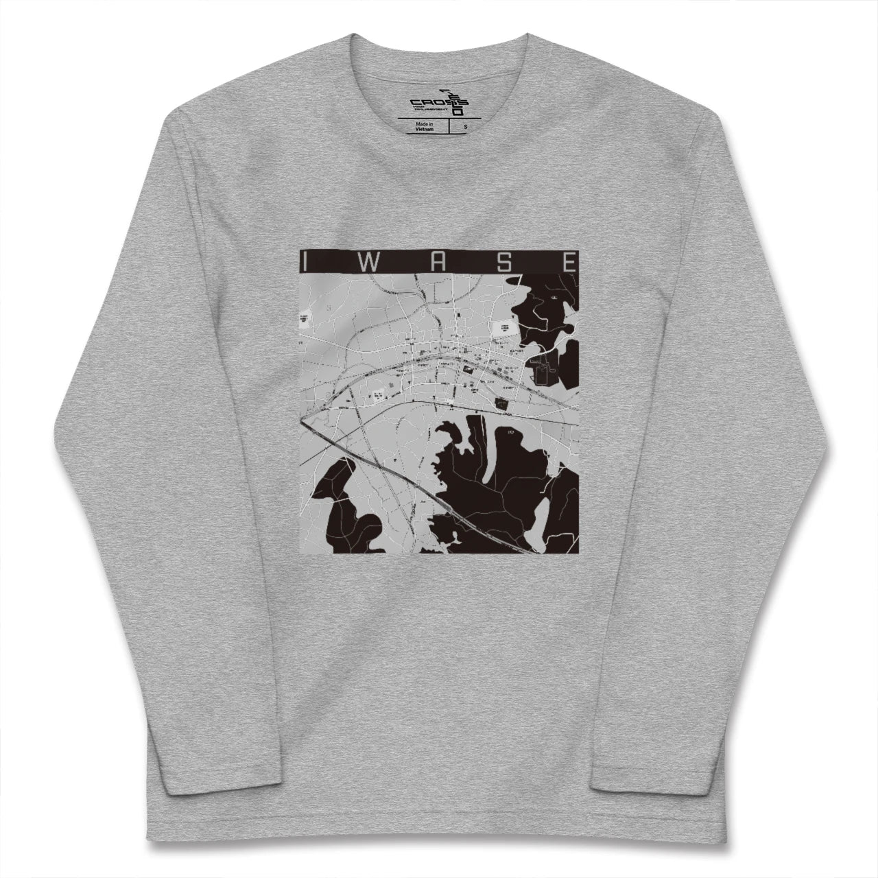 【岩瀬（茨城県）】地図柄ロングスリーブTシャツ