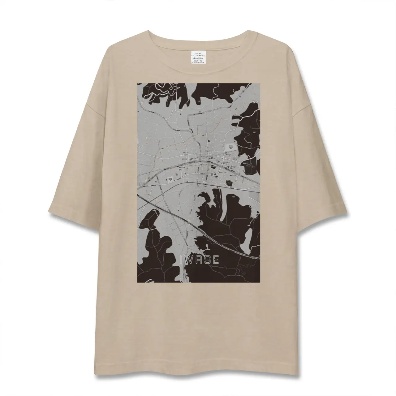 【岩瀬（茨城県）】地図柄ビッグシルエットTシャツ