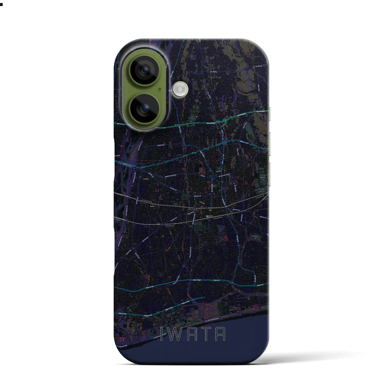 【磐田（静岡県）】地図柄iPhoneケース（バックカバータイプ）