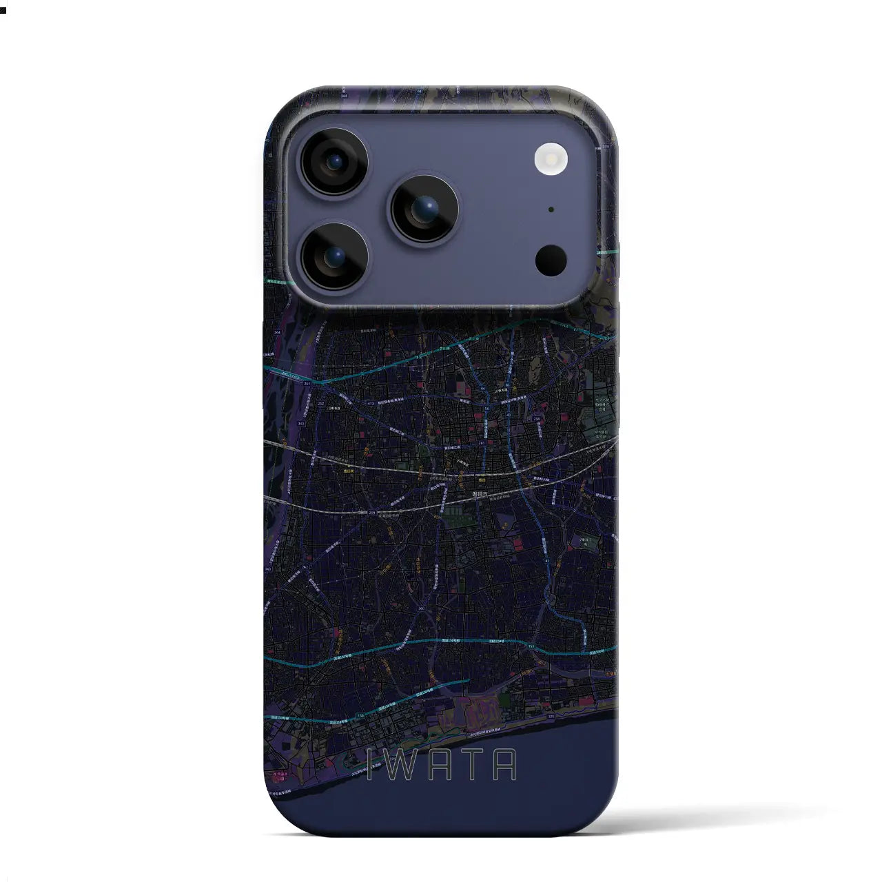 【磐田（静岡県）】地図柄iPhoneケース（バックカバータイプ）