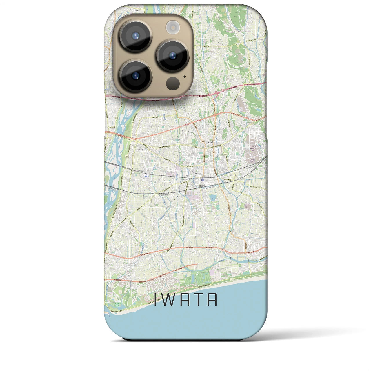 【磐田（静岡県）】地図柄iPhoneケース（バックカバータイプ）