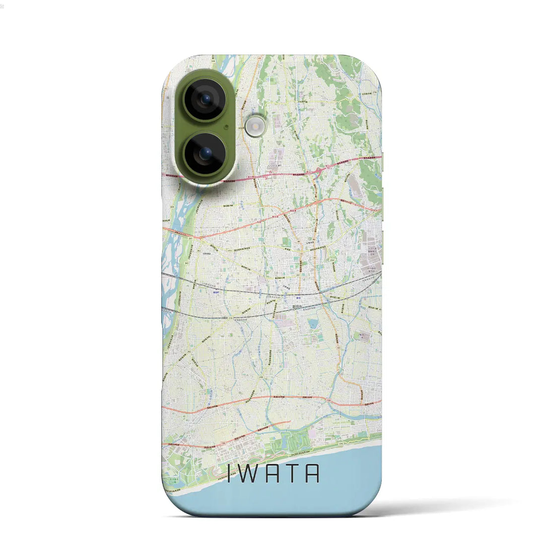 【磐田（静岡県）】地図柄iPhoneケース（バックカバータイプ）ナチュラル・iPhone 17 Pro Max 用