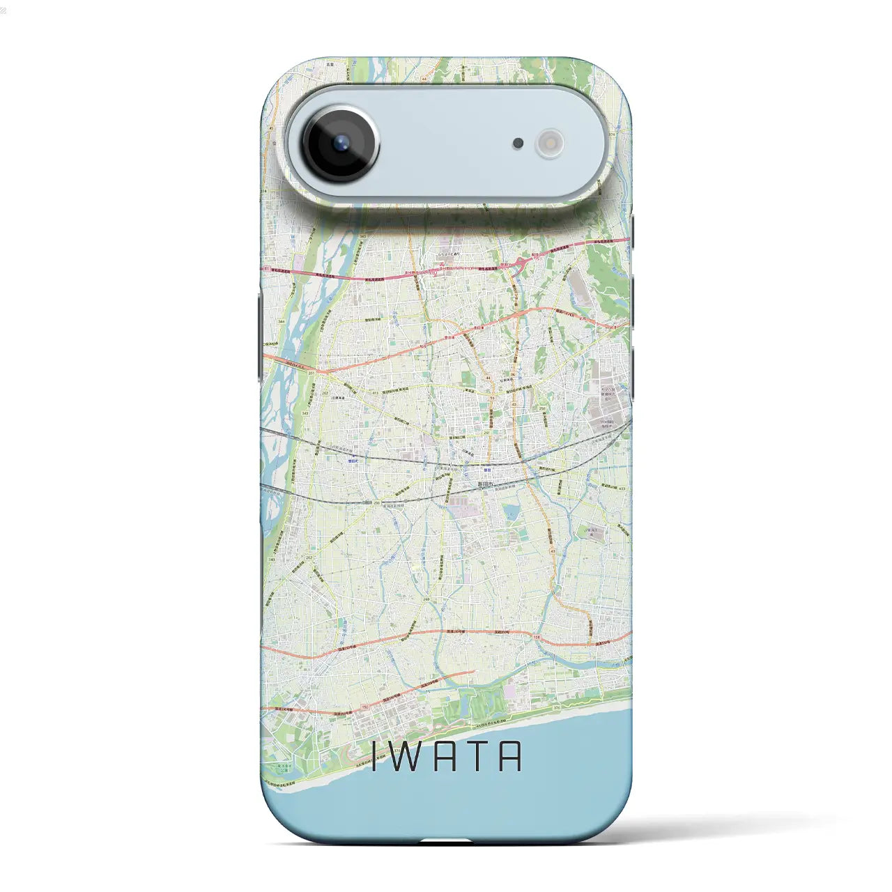 【磐田（静岡県）】地図柄iPhoneケース（バックカバータイプ）