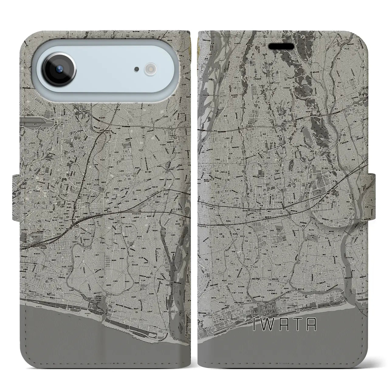 【磐田（静岡県）】地図柄iPhoneケース（手帳タイプ）