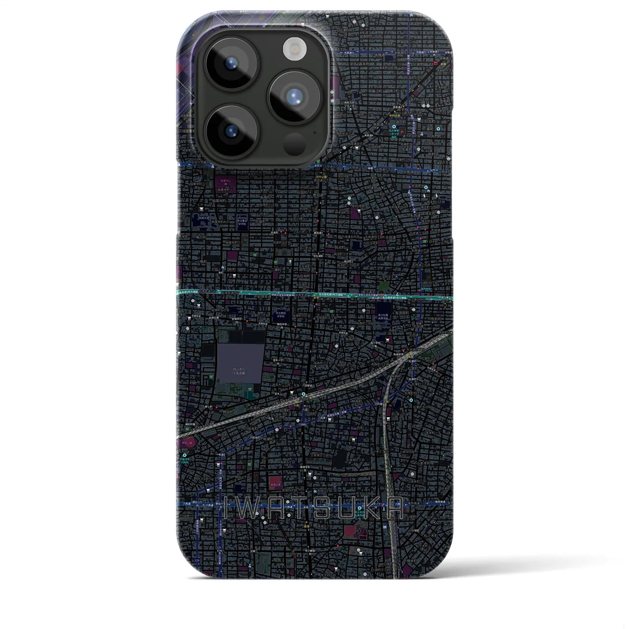 【岩塚（愛知県）】地図柄iPhoneケース（バックカバータイプ）