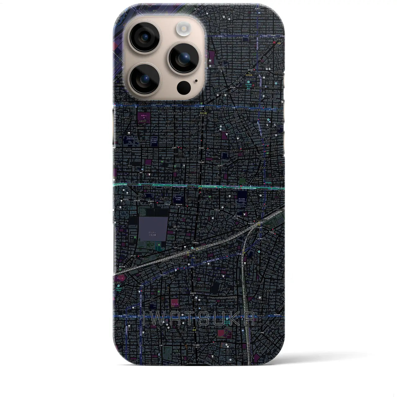 【岩塚（愛知県）】地図柄iPhoneケース（バックカバータイプ）
