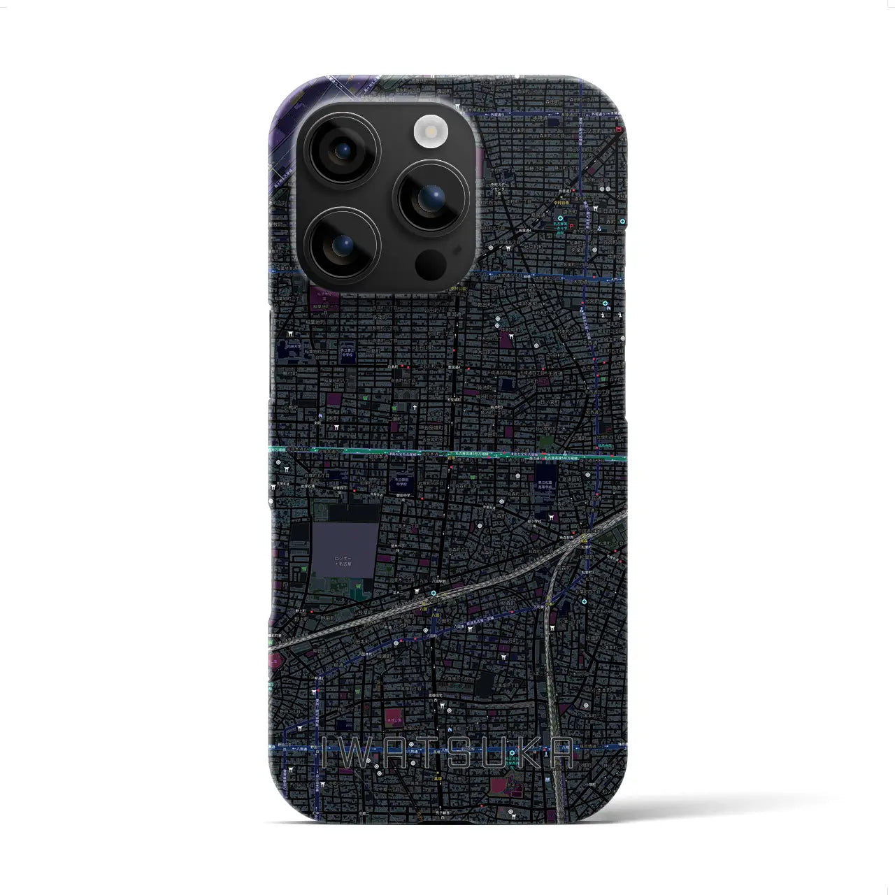 【岩塚（愛知県）】地図柄iPhoneケース（バックカバータイプ）
