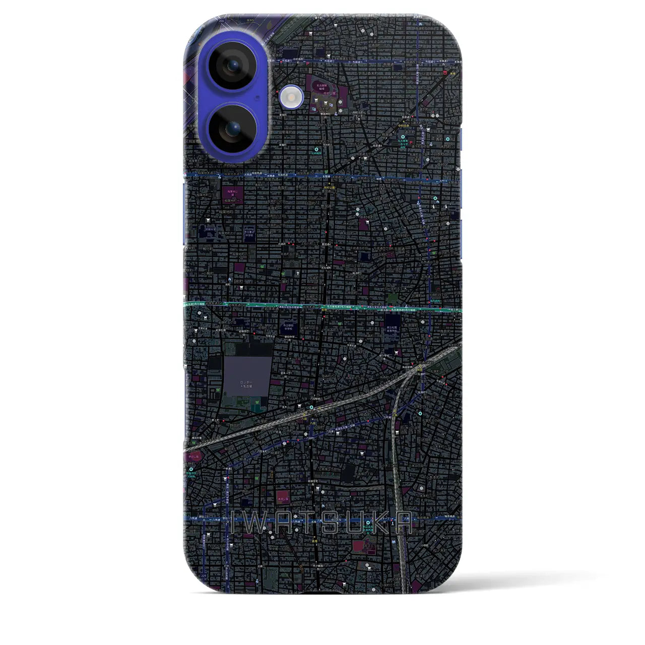 【岩塚（愛知県）】地図柄iPhoneケース（バックカバータイプ）