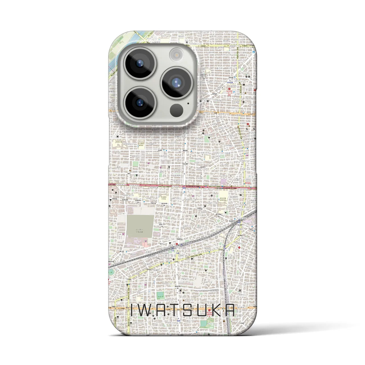 【岩塚（愛知県）】地図柄iPhoneケース（バックカバータイプ）