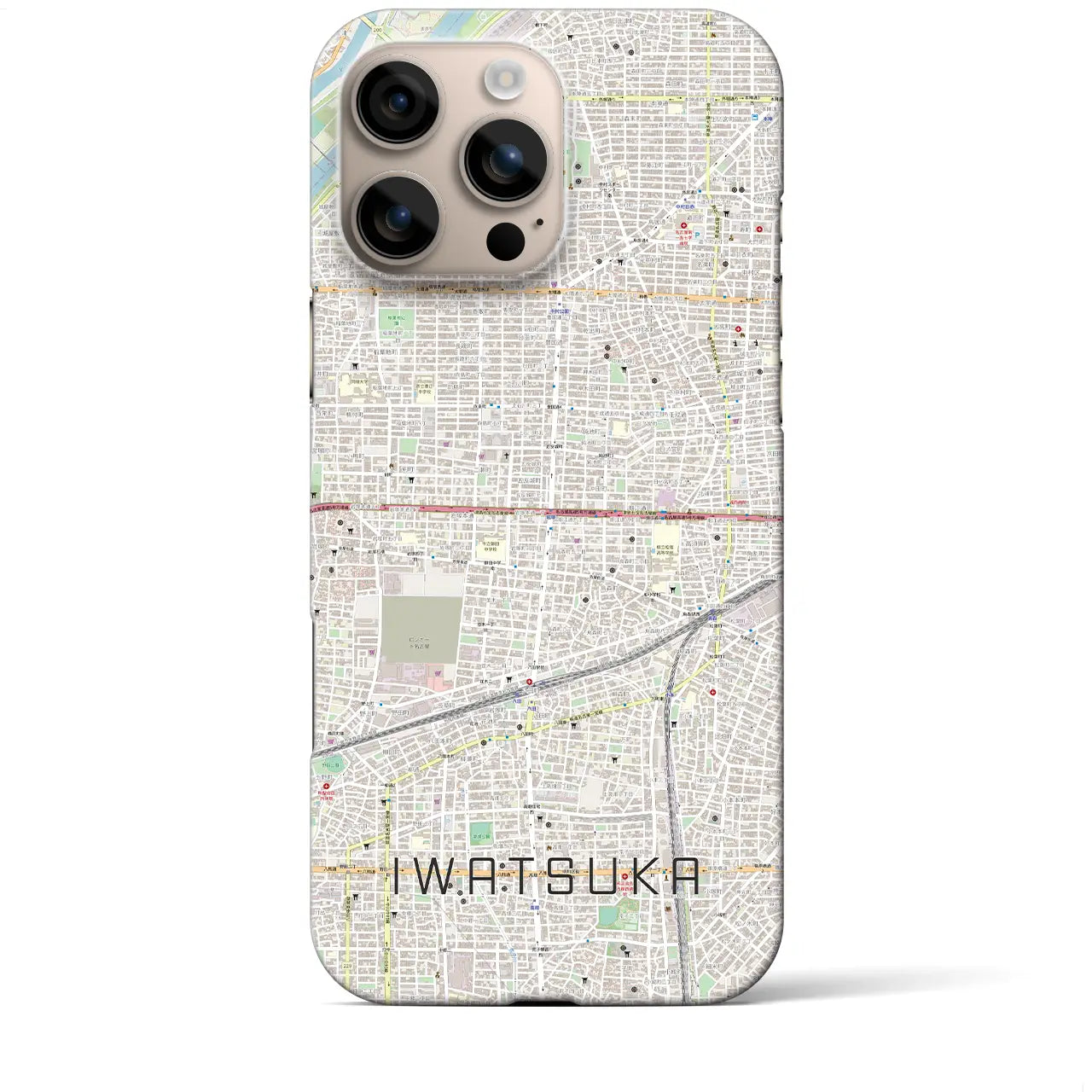 【岩塚（愛知県）】地図柄iPhoneケース（バックカバータイプ）