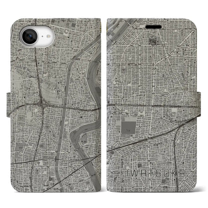 【岩塚（愛知県）】地図柄iPhoneケース（手帳タイプ）