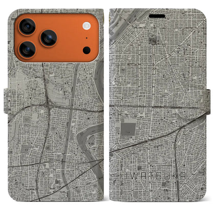 【岩塚（愛知県）】地図柄iPhoneケース（手帳タイプ）