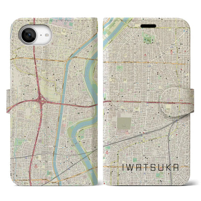 【岩塚（愛知県）】地図柄iPhoneケース（手帳タイプ）