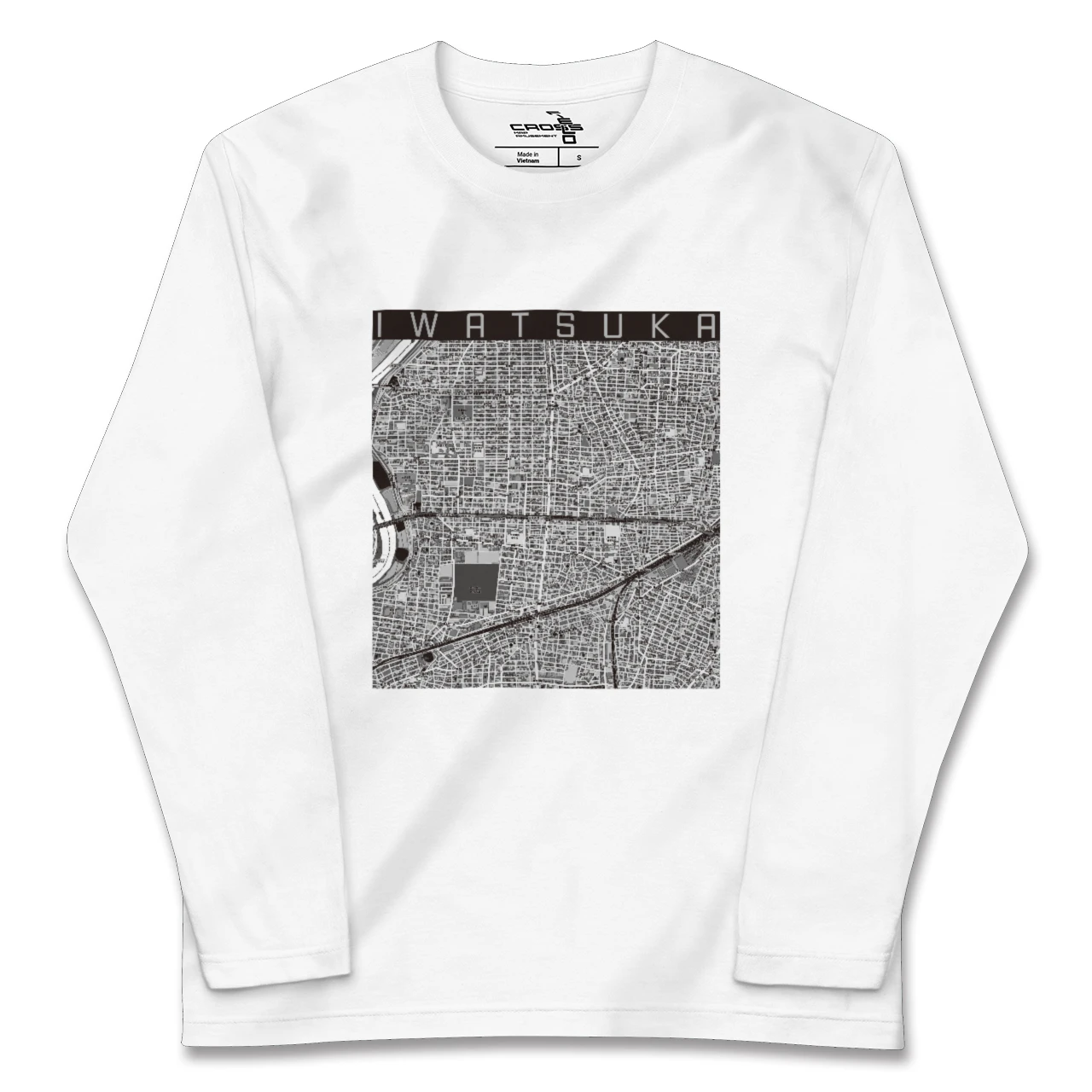 【岩塚（愛知県）】地図柄ロングスリーブTシャツ