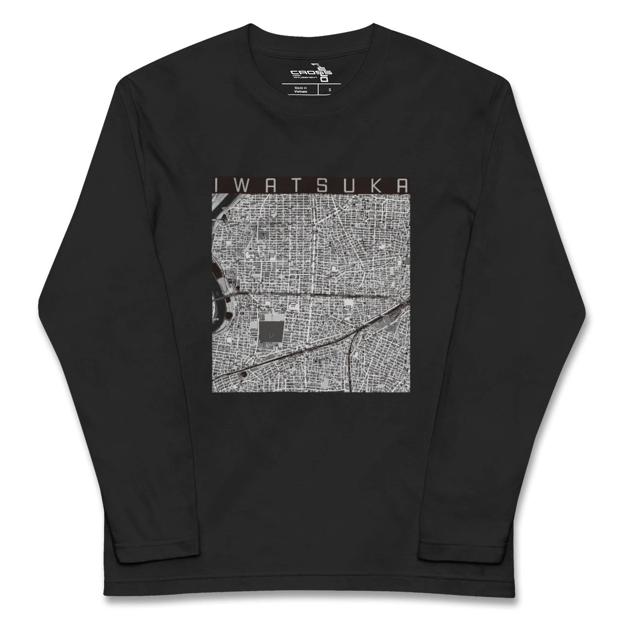 【岩塚（愛知県）】地図柄ロングスリーブTシャツ