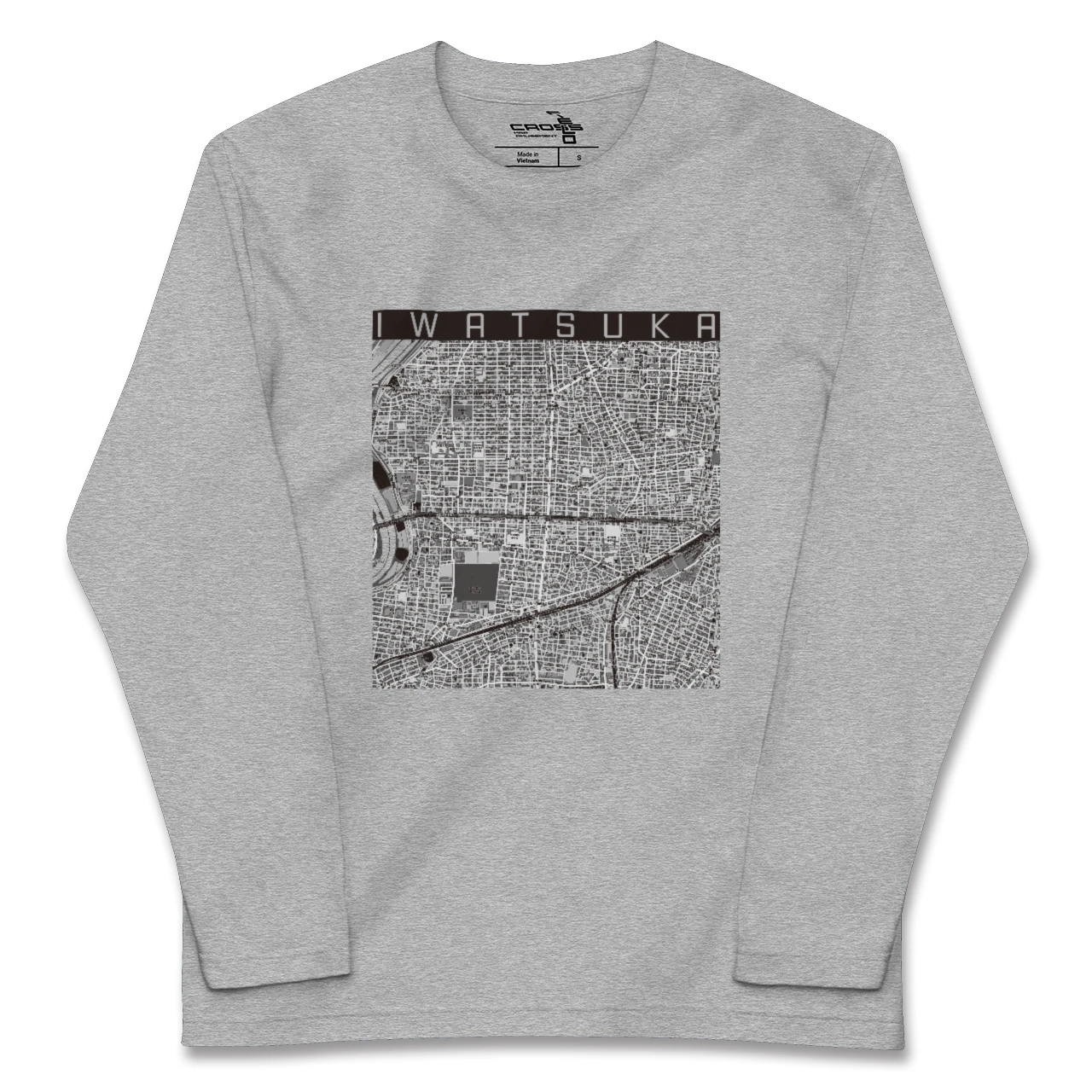 【岩塚（愛知県）】地図柄ロングスリーブTシャツ