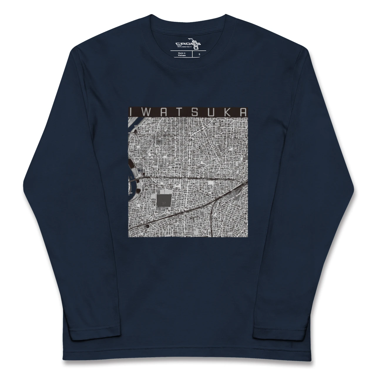 【岩塚（愛知県）】地図柄ロングスリーブTシャツ