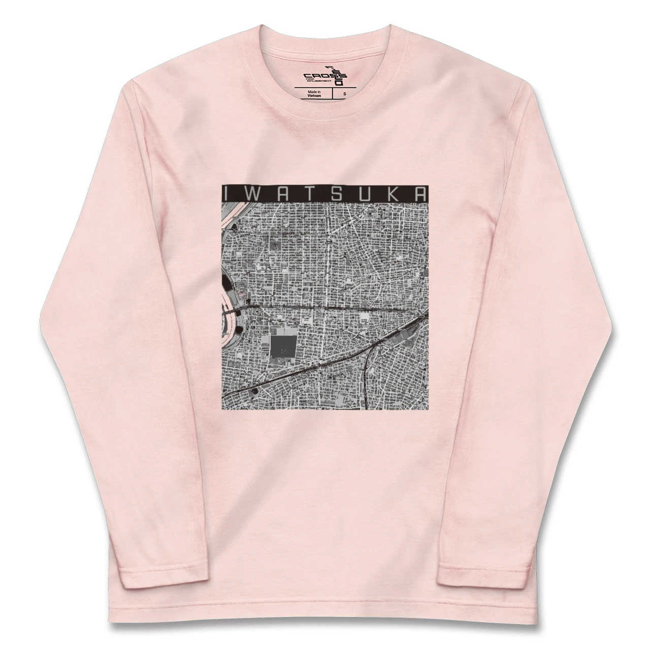 【岩塚（愛知県）】地図柄ロングスリーブTシャツ