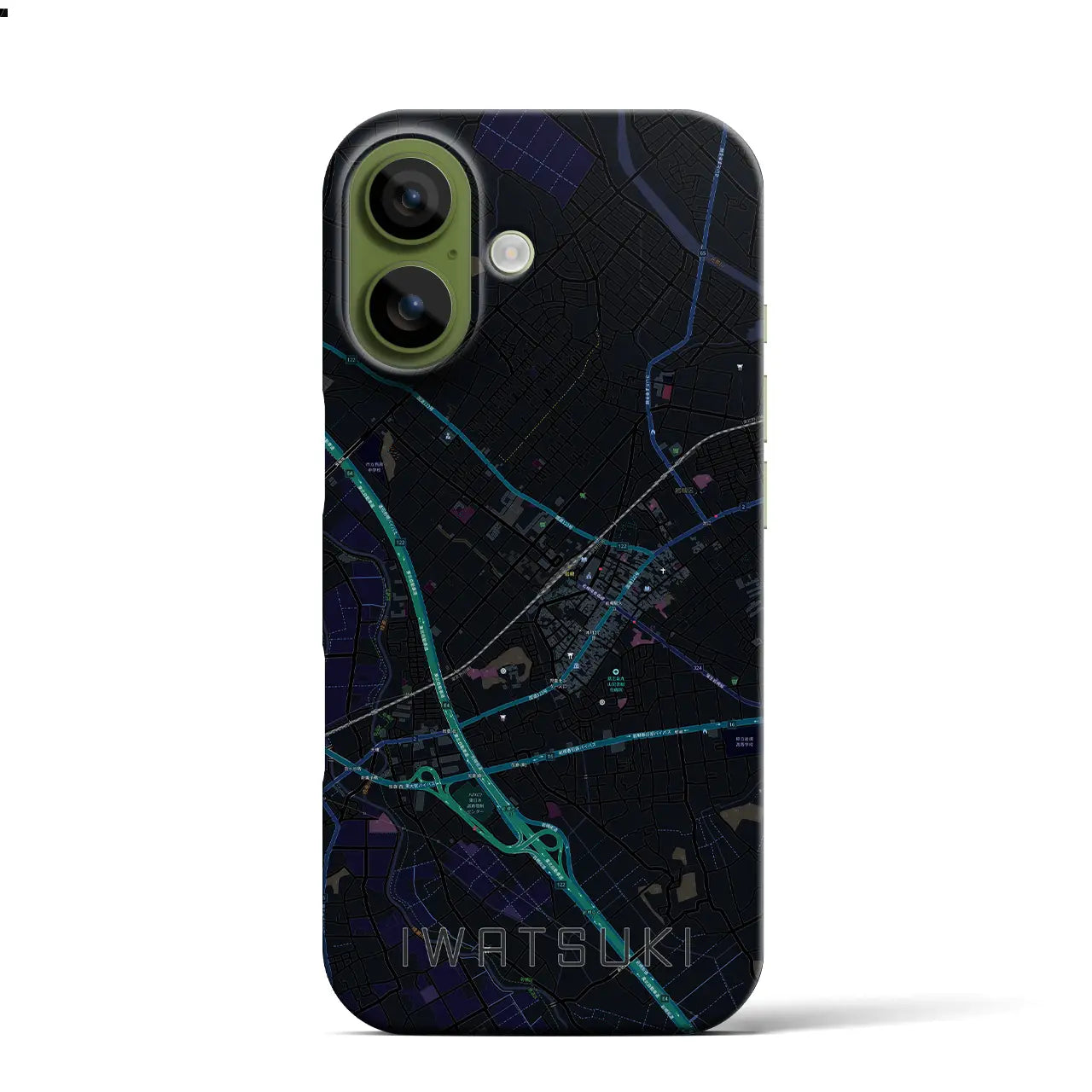 【岩槻（埼玉県）】地図柄iPhoneケース（バックカバータイプ）