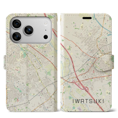 【岩槻（埼玉県）】地図柄iPhoneケース（手帳タイプ）