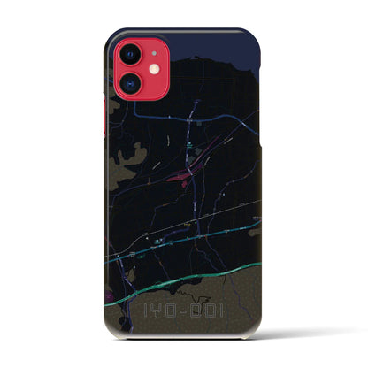 【伊予土居（愛媛県）】地図柄iPhoneケース（バックカバータイプ）