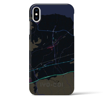 【伊予土居（愛媛県）】地図柄iPhoneケース（バックカバータイプ）