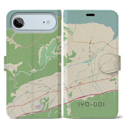 【伊予土居（愛媛県）】地図柄iPhoneケース（手帳タイプ）