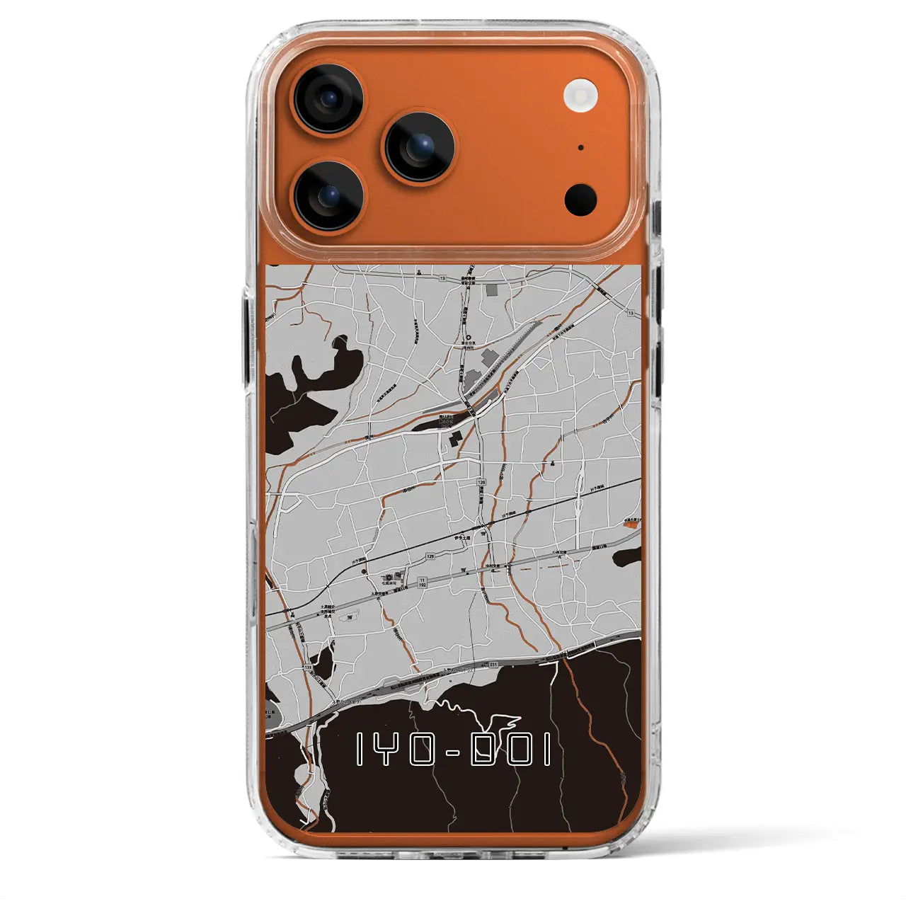 【伊予土居（愛媛県）】地図柄iPhoneケース（MagSafeタイプ）