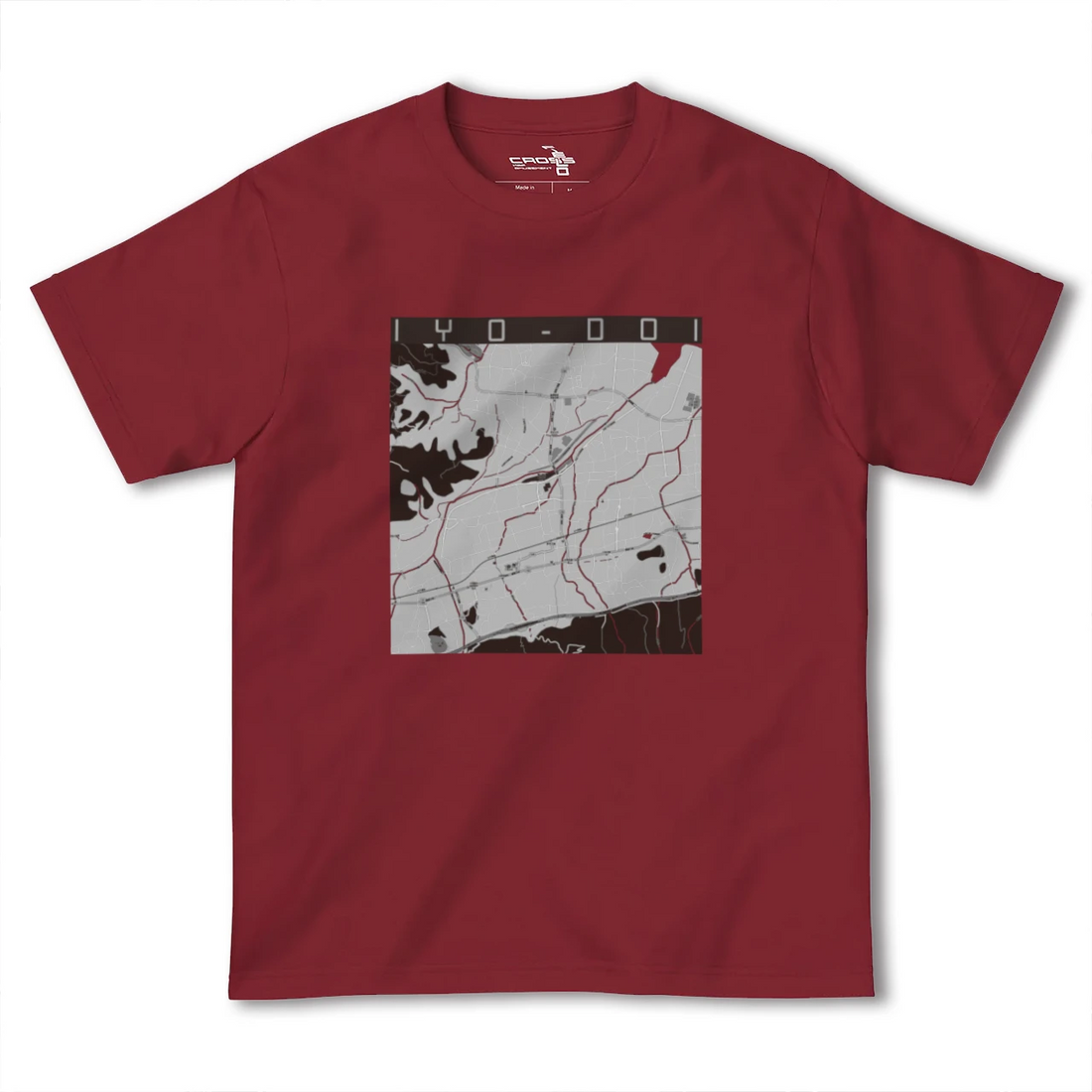 【伊予土居(愛媛県)】地図柄ヘビーウェイトTシャツ