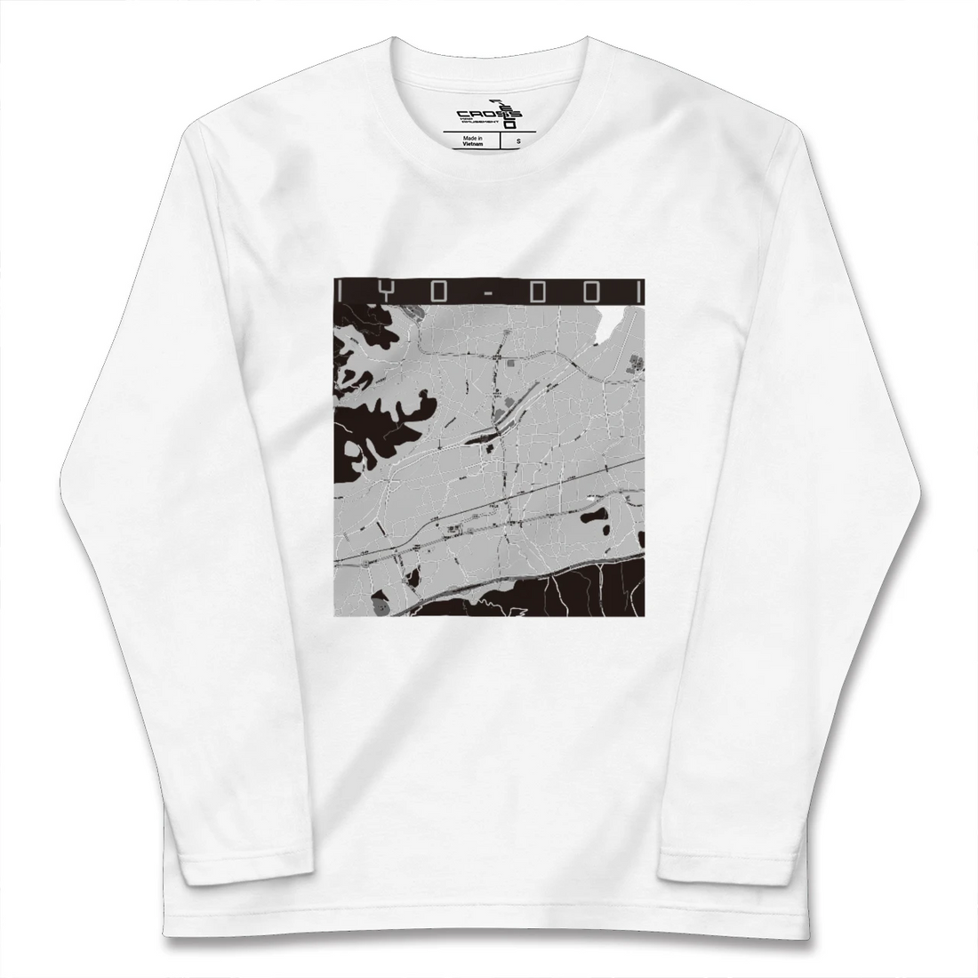 【伊予土居(愛媛県)】地図柄ロングスリーブTシャツ