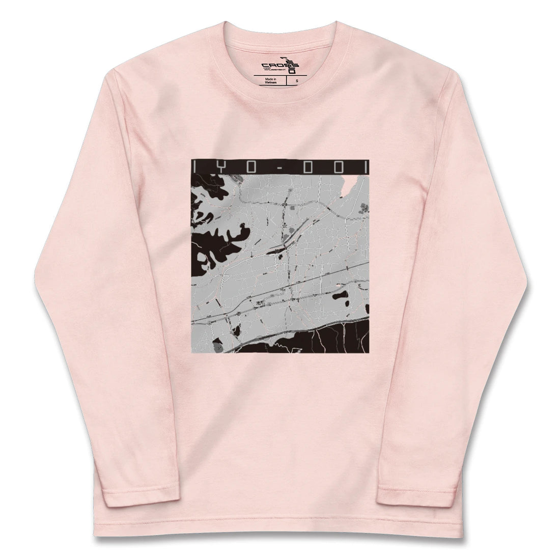 【伊予土居（愛媛県）】地図柄ロングスリーブTシャツ