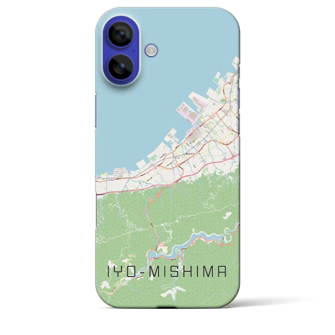 【伊予三島(愛媛県)】地図柄iPhoneケース(バックカバータイプ)ナチュラル・iPhone 16 Pro Max 用