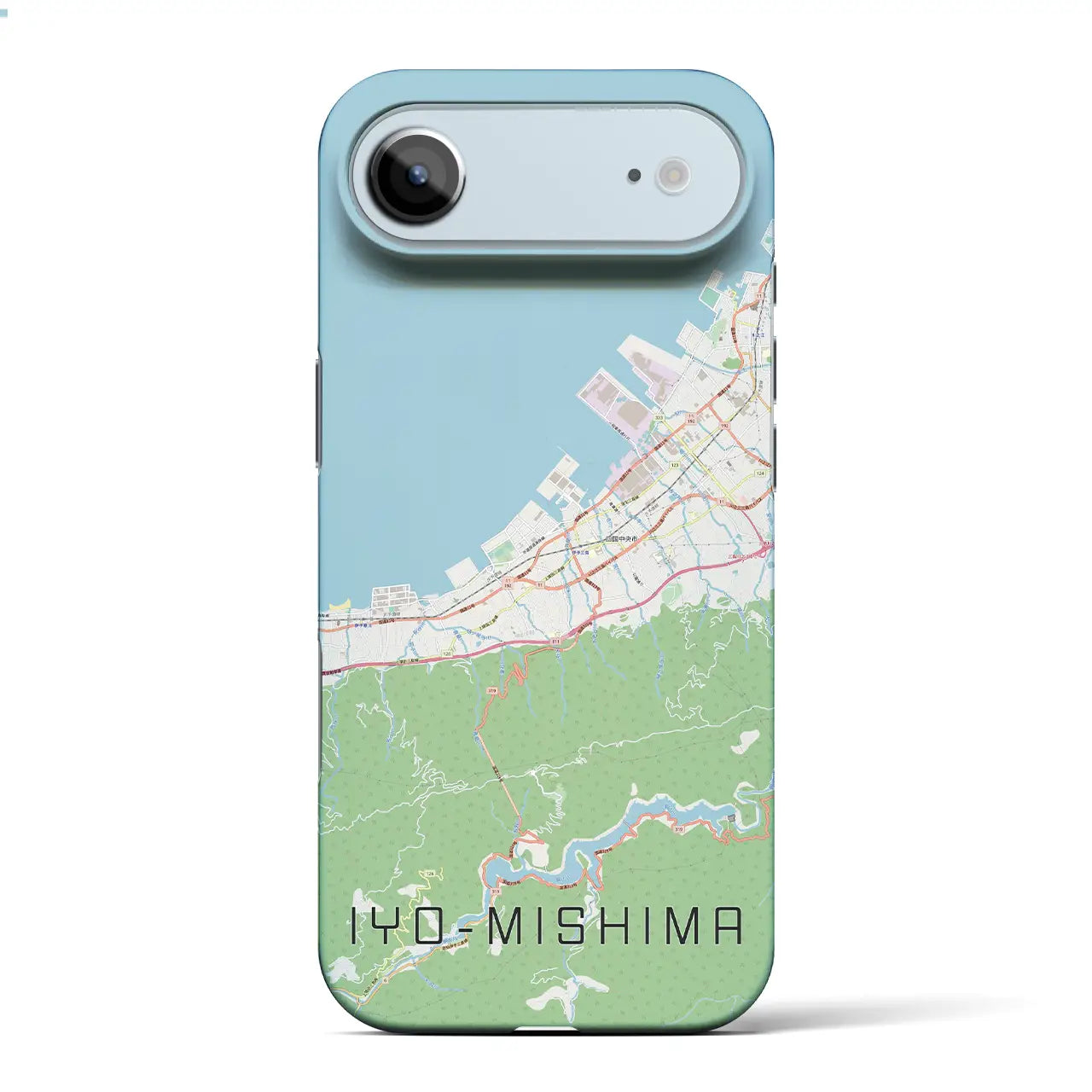 【伊予三島（愛媛県）】地図柄iPhoneケース（バックカバータイプ）