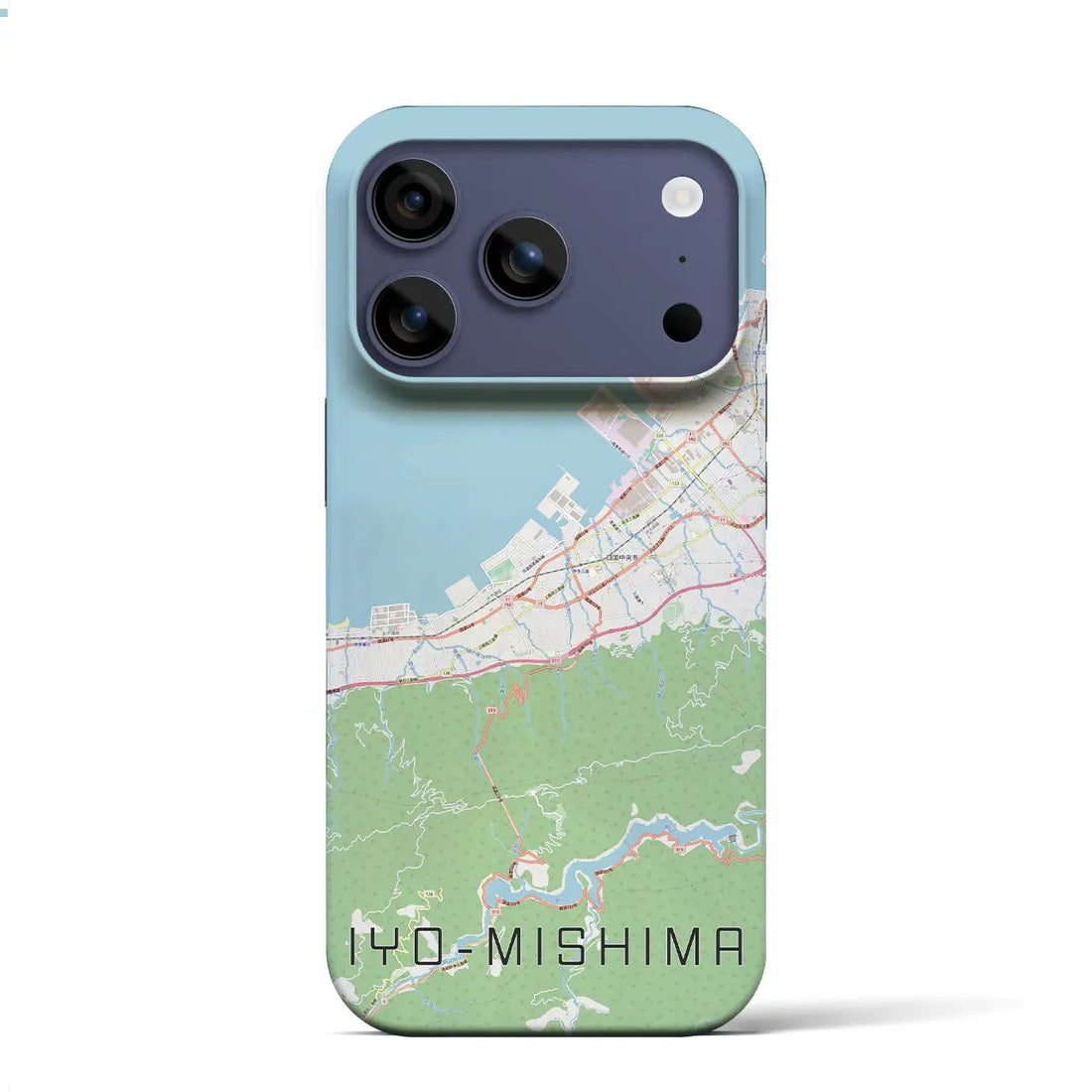 【伊予三島（愛媛県）】地図柄iPhoneケース（バックカバータイプ）ナチュラル・iPhone 17 Pro Max 用