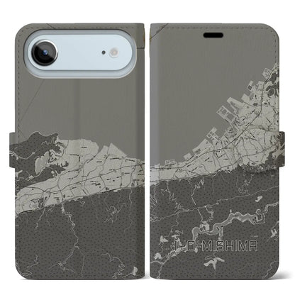 【伊予三島（愛媛県）】地図柄iPhoneケース（手帳タイプ）