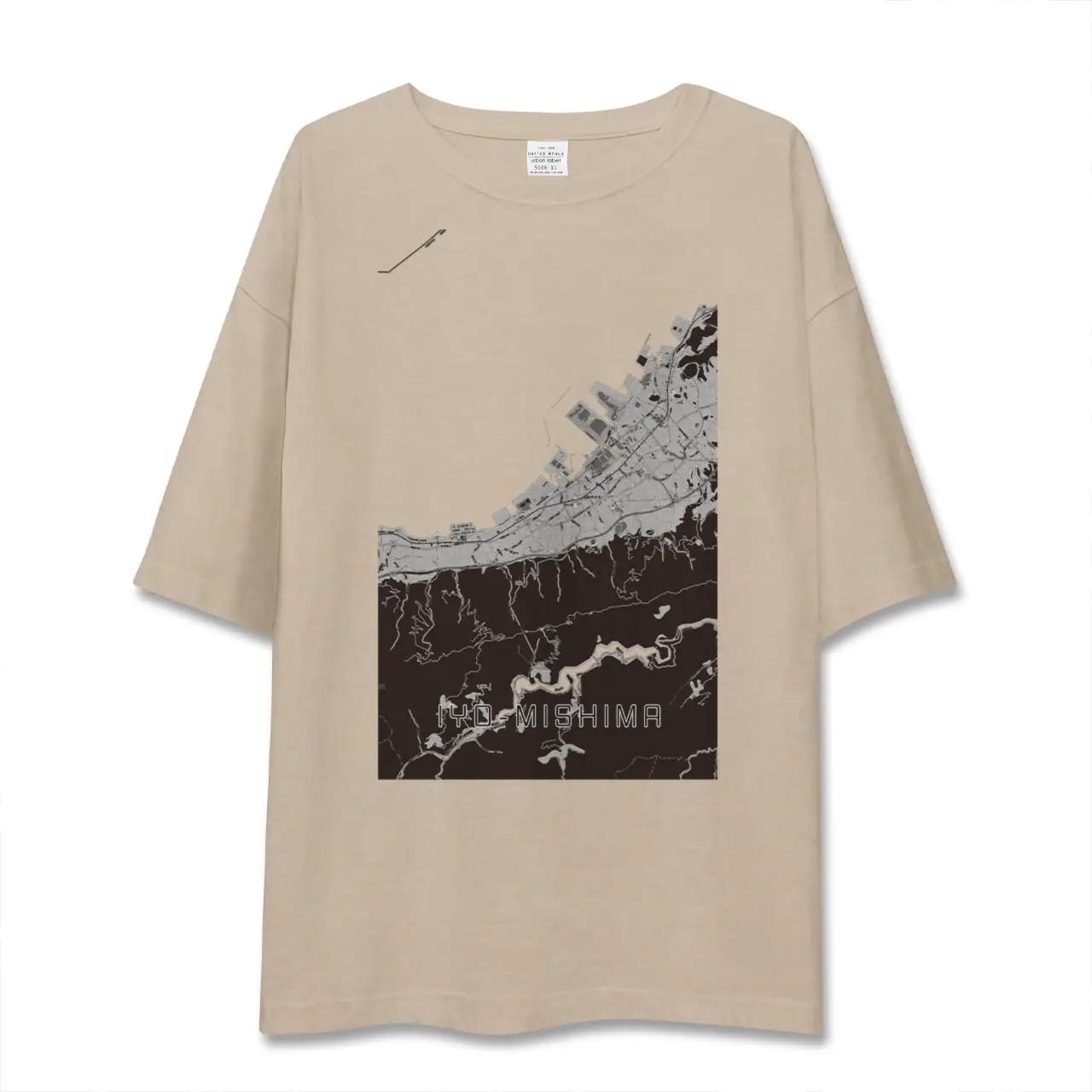 【伊予三島（愛媛県）】地図柄ビッグシルエットTシャツ