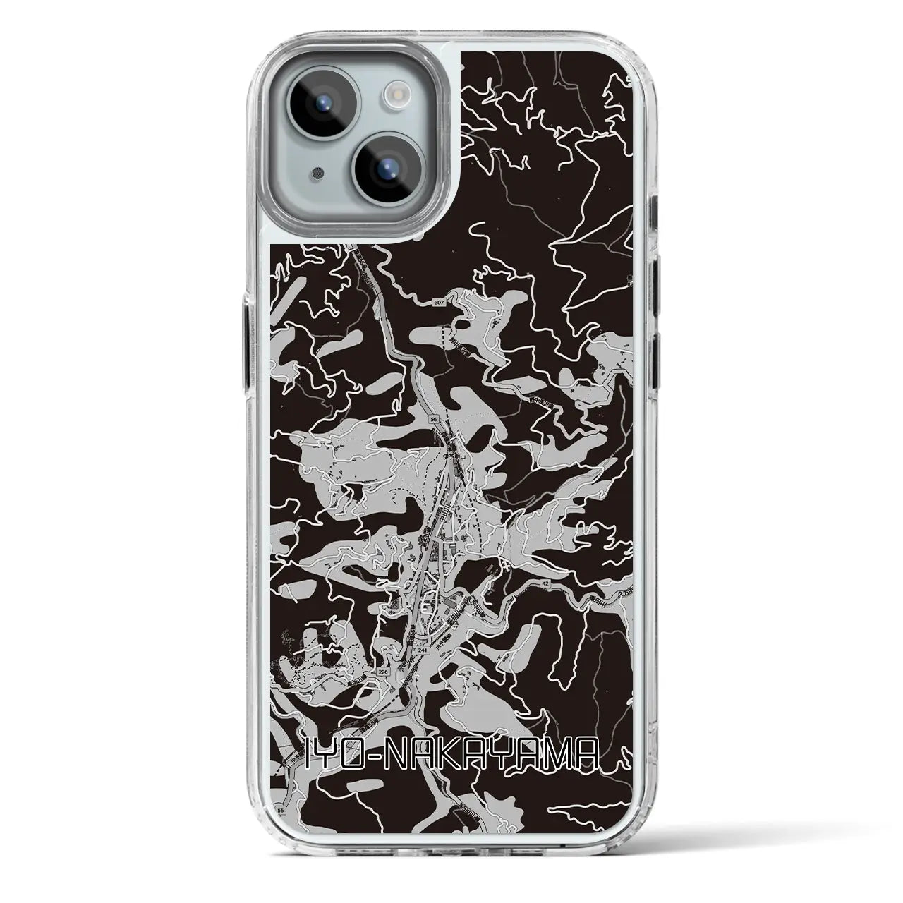 【伊予中山（愛媛県）】地図柄iPhoneケース（MagSafeタイプ）