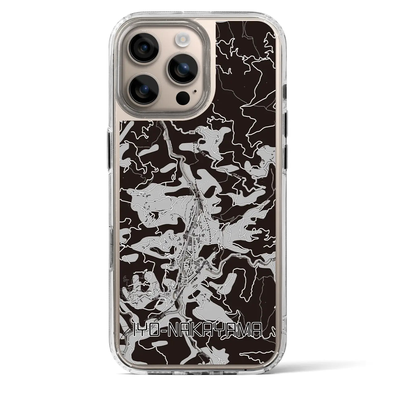 【伊予中山（愛媛県）】地図柄iPhoneケース（MagSafeタイプ）