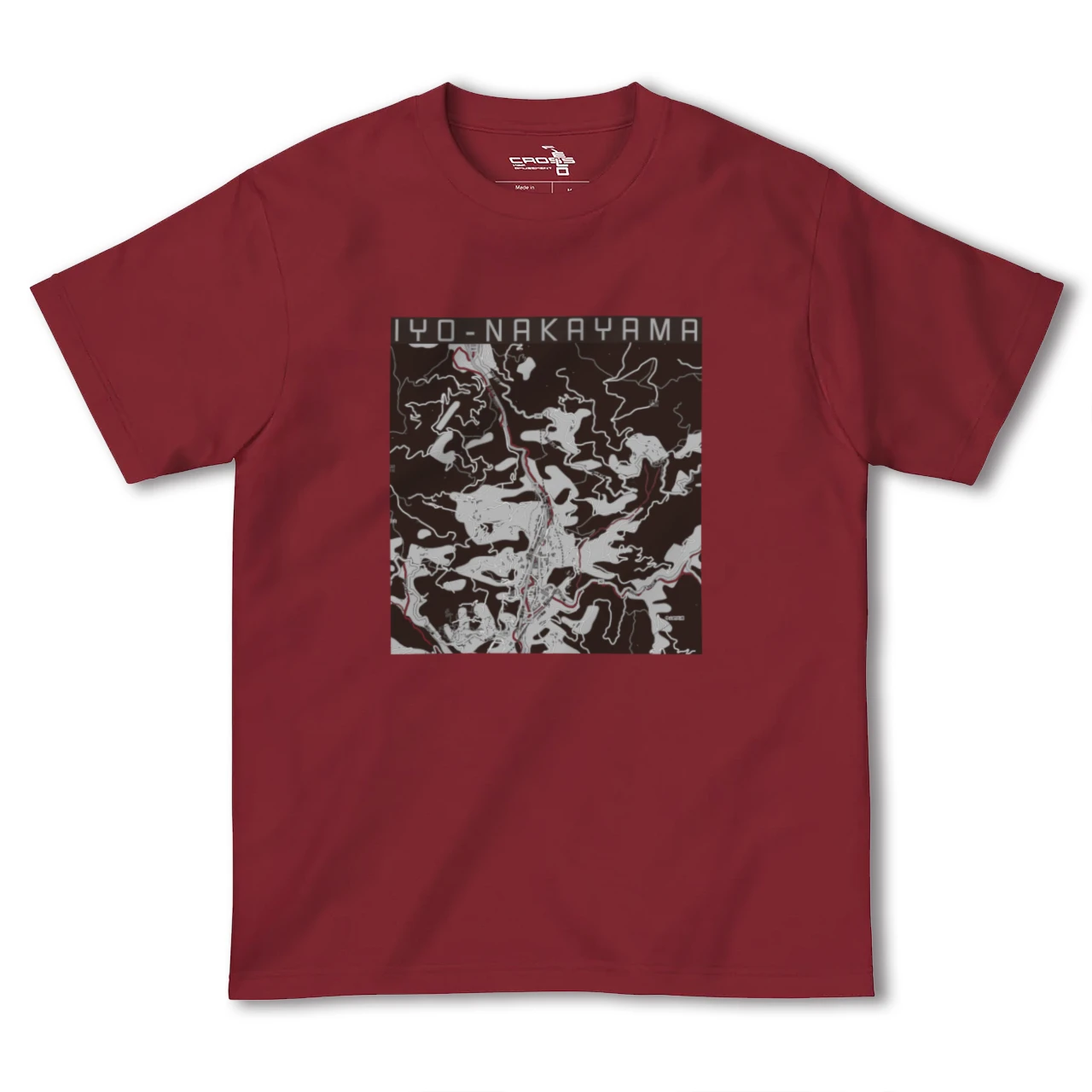 【伊予中山（愛媛県）】地図柄ヘビーウェイトTシャツ