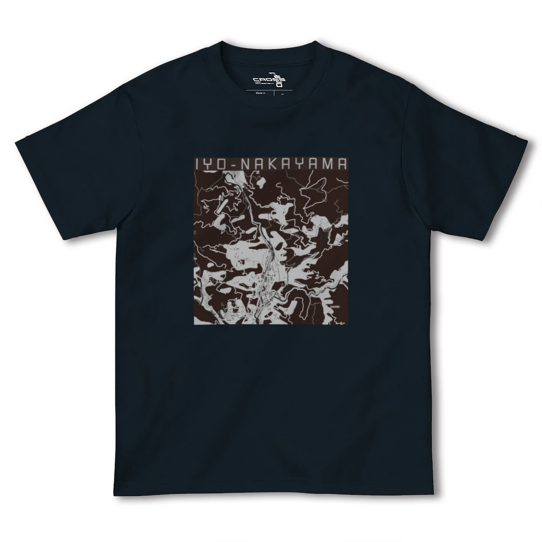 【伊予中山（愛媛県）】地図柄ヘビーウェイトTシャツ