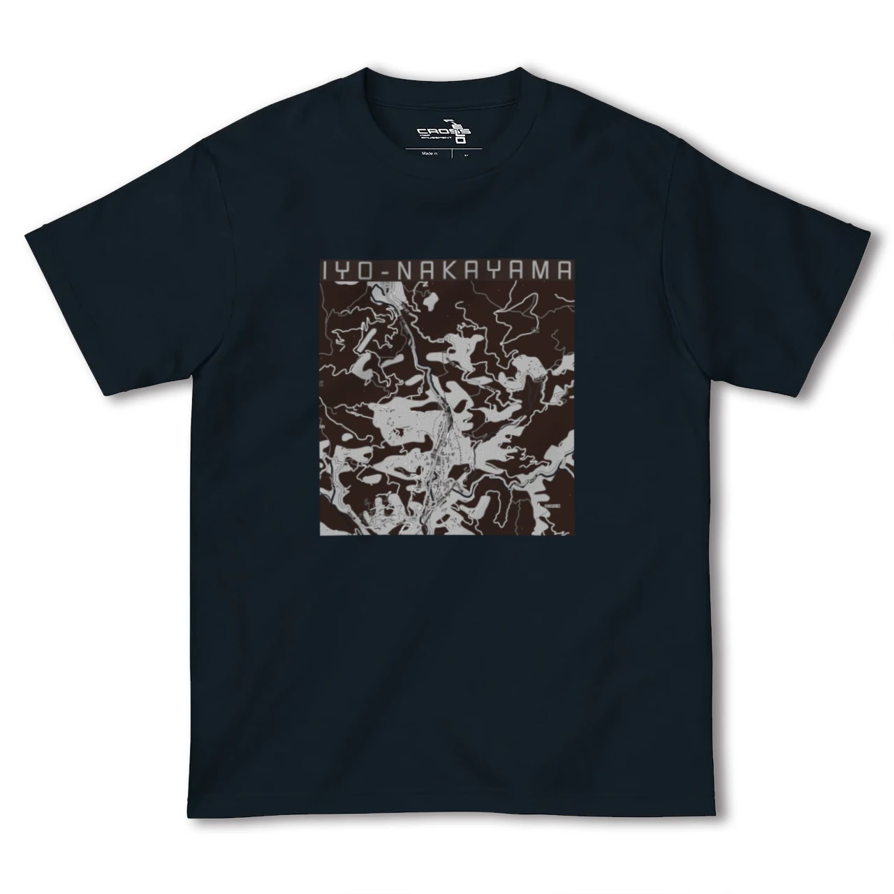 【伊予中山（愛媛県）】地図柄ヘビーウェイトTシャツ