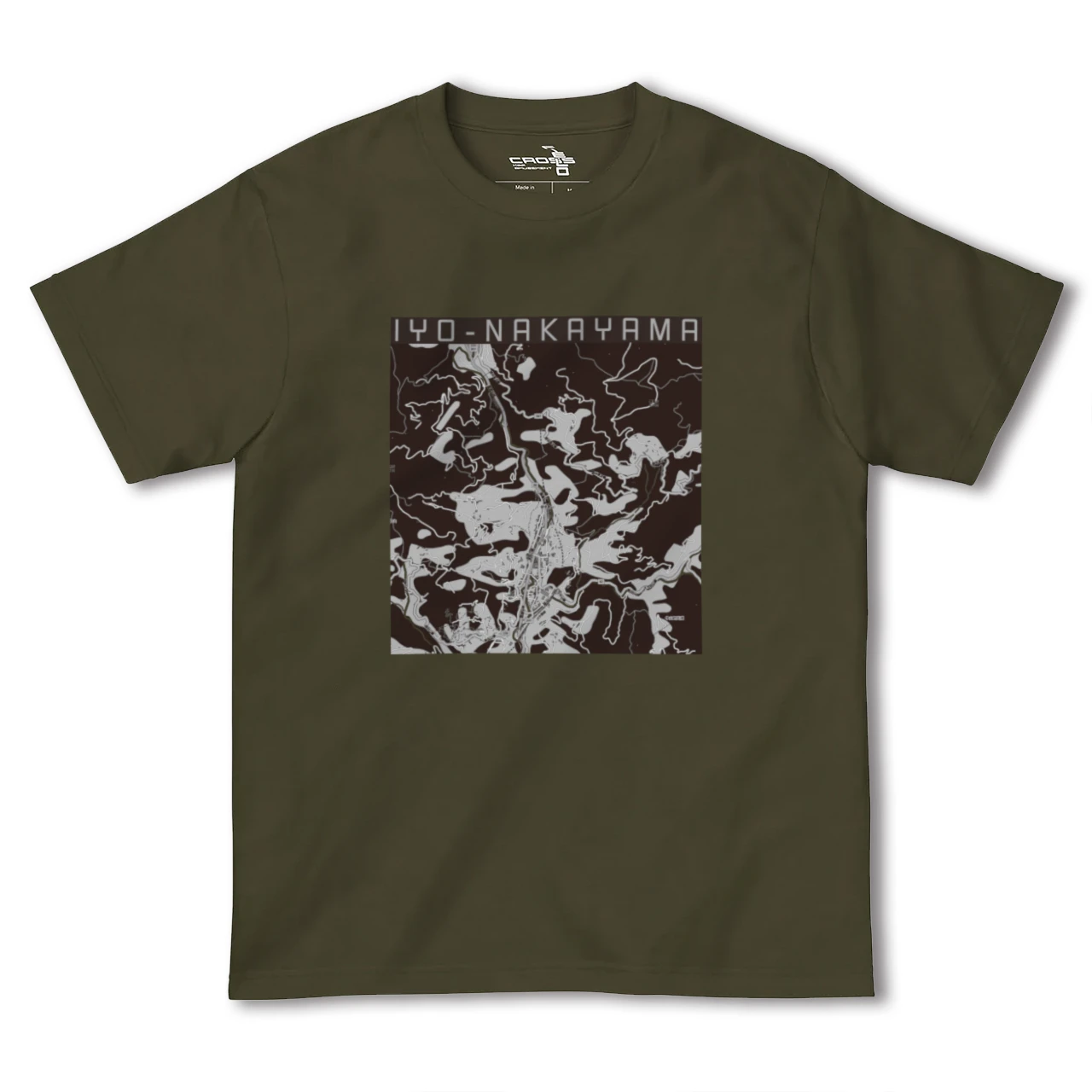 【伊予中山（愛媛県）】地図柄ヘビーウェイトTシャツ